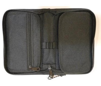 Jacbag Jac-23 Siyah Bölmeli Düz Katlanabilir 3 Gözlü Cüzdan Kalemlik