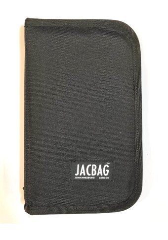 Jacbag Jac-23 Siyah Bölmeli Düz Katlanabilir 3 Gözlü Cüzdan Kalemlik