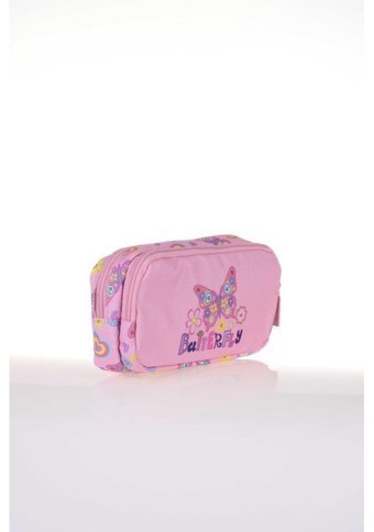 Kaukko L8067 Pembe Bölmeli Çift Gözlü Cüzdan Kalemlik