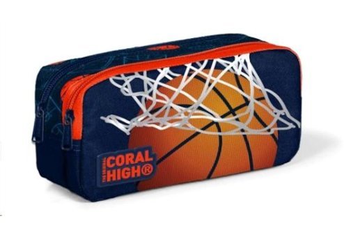 Coral High Lacivert Bölmeli Çift Gözlü Cüzdan Kalemlik