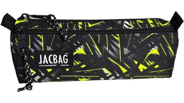 Jacbag Jac-02 Geometrik Sarı-Siyah Bölmeli Çift Gözlü Cüzdan Kalemlik