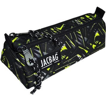 Jacbag Jac-02 Geometrik Sarı-Siyah Bölmeli Çift Gözlü Cüzdan Kalemlik