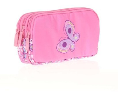 Kaukko L8106 Pembe Bölmeli Çift Gözlü Cüzdan Kalemlik
