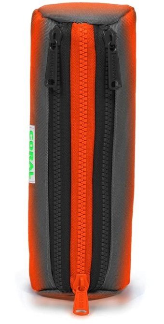 Coral High 22048 Gri-Turuncu Bölmeli 3 Gözlü Cüzdan Kalemlik
