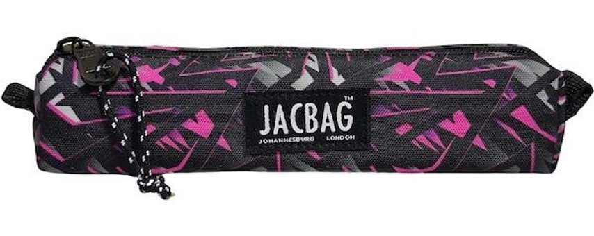Jacbag Jac-15 Geometrik Gri-Pembe Tek Gözlü Cüzdan Kalemlik