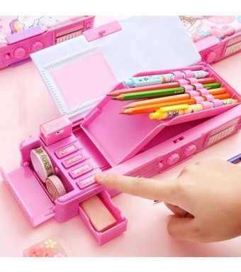 Sellerwell Pembe Bölmeli Çift Gözlü Kalemlik