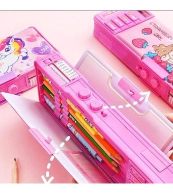 Sellerwell Pembe Bölmeli Çift Gözlü Kalemlik