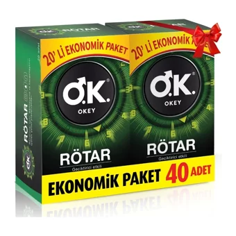 Okey Rötar Geciktiricili Prezervatif 40'lı