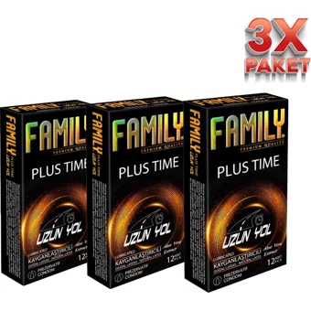 Family Plus Time Geciktiricili Prezervatif 3x12'li