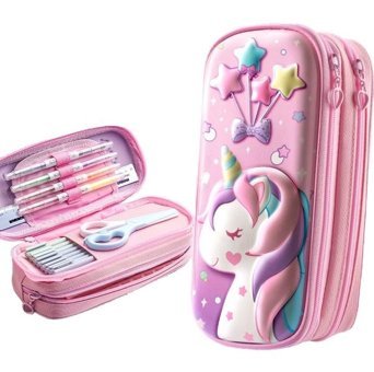 Jolita B004 Pembe Bölmeli Çift Gözlü Kalemlik