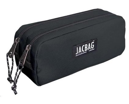 Jacbag Jac-08 Siyah Bölmeli Düz Çift Gözlü Cüzdan Kalemlik