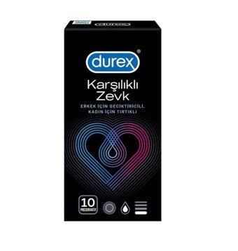 Durex Karşılıklı Zevk Geciktiricili Tırtıklı Prezervatif 10'lu