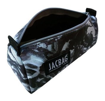 Jacbag Prime Batik Desenli Beyaz-Siyah Tek Gözlü Cüzdan Kalemlik
