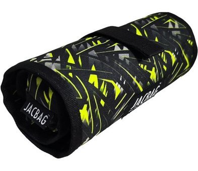 Jacbag Jac-14 Geometrik Sarı-Siyah Katlanabilir Tek Gözlü Rulo Kalemlik