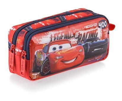 Cars 42214 Kırmızı Bölmeli Çift Gözlü Cüzdan Kalemlik