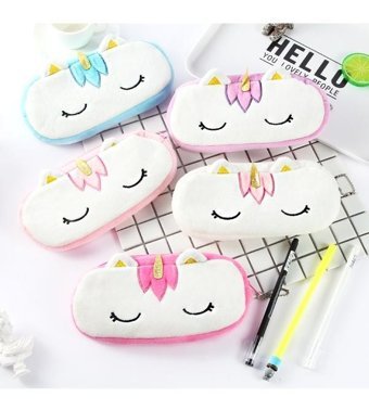 Unicorn Unicorn Pembe Peluş Tek Gözlü Cüzdan Kalemlik