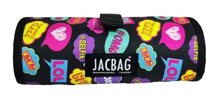 Jacbag Jac-14 Pembe-Turkuaz Katlanabilir Tek Gözlü Rulo Kalemlik