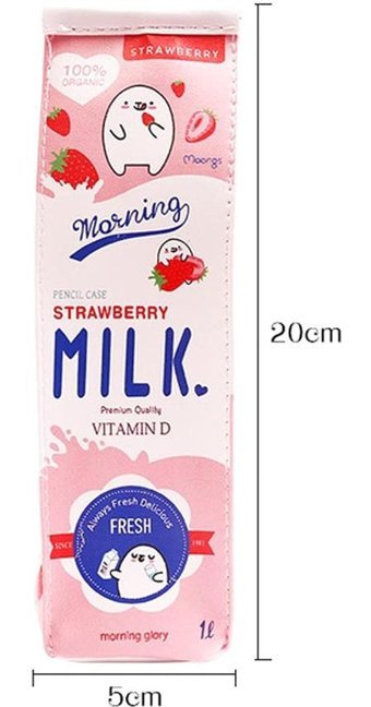 Heamor Kawaii Süt Kutusu Sarı Tek Gözlü Cüzdan Kalemlik