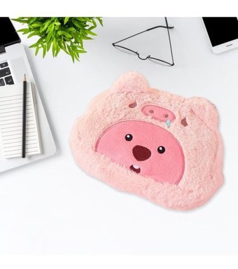 Magideal Pembe Peluş Tek Gözlü Cüzdan Kalemlik