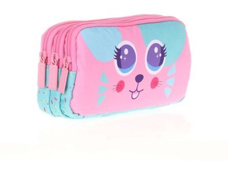 Kaukko L8118 Pembe Bölmeli Çift Gözlü Cüzdan Kalemlik