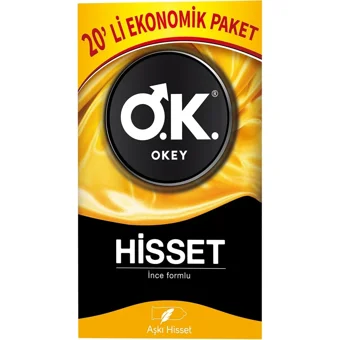 Okey Hisset Ultra İnce Prezervatif 3x20'li