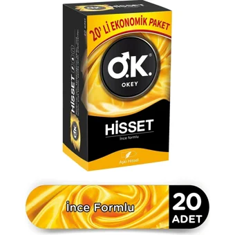 Okey Hisset Ultra İnce Prezervatif 3x20'li