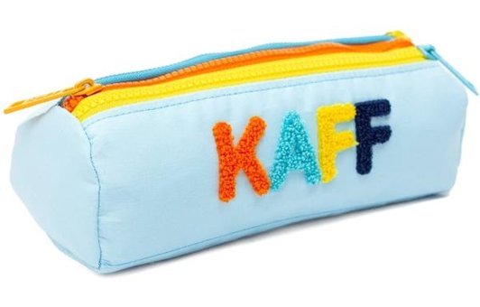 Kaff 01109 Mavi Bölmeli Peluş 3 Gözlü Cüzdan Kalemlik