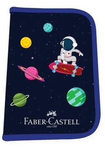 Faber Castell Astronot Siyah Katlanabilir Tek Gözlü Cüzdan Kalemlik