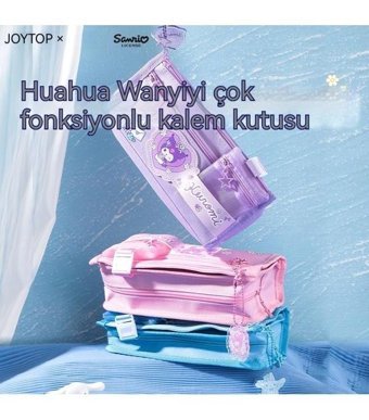 Summer Love Mor Bölmeli 3 Gözlü Cüzdan Kalemlik