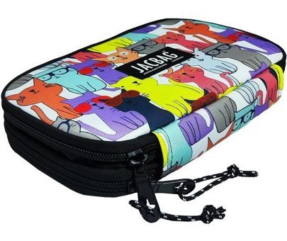 Jacbag Jac-11 Sarı-Pembe Bölmeli Çift Gözlü Cüzdan Kalemlik