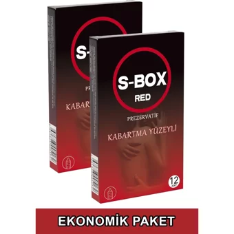 S-Box Red Dotted Prezervatif 2x12'li
