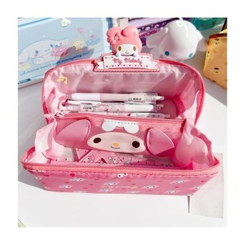 Happyplanet Sanrio Pembe Bölmeli 3 Gözlü Cüzdan Kalemlik