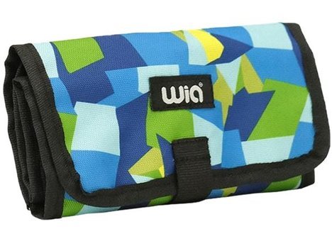 Wia Wklk7001-211-21528 Mavi-Yeşil Katlanabilir Tek Gözlü Cüzdan Kalemlik
