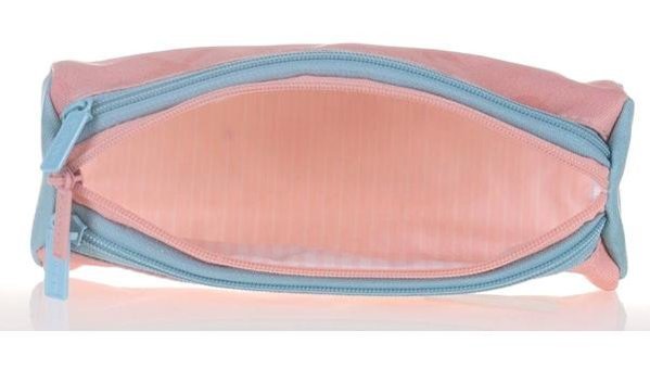Kaukko Wichlight 3 Mavi-Pembe Bölmeli 3 Gözlü Cüzdan Kalemlik