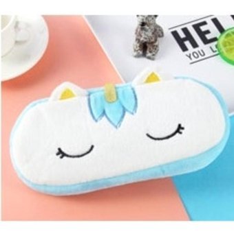 Unicorn Unicorn Mavi Peluş Tek Gözlü Cüzdan Kalemlik