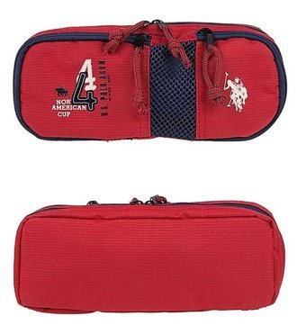 U.S. Polo Assn. Plklk4131 Kırmızı Bölmeli Çift Gözlü Cüzdan Kalemlik