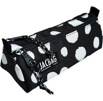 Jacbag Jac-02 Siyah-Beyaz Bölmeli Çift Gözlü Cüzdan Kalemlik