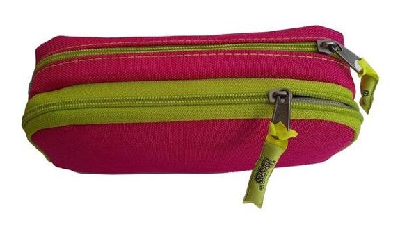 Brons Pembe Bölmeli Düz Çift Gözlü Cüzdan Kalemlik