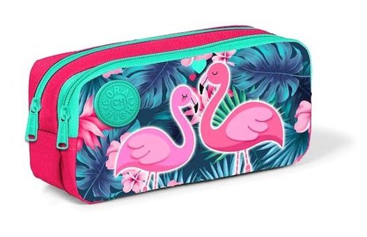 Coral High Pembe-Yeşil Bölmeli Çift Gözlü Cüzdan Kalemlik