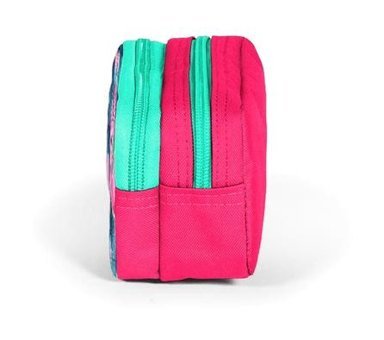 Coral High Pembe-Yeşil Bölmeli Çift Gözlü Cüzdan Kalemlik