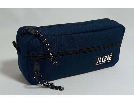 Jacbag Dual Zip Lacivert Bölmeli Düz Çift Gözlü Cüzdan Kalemlik