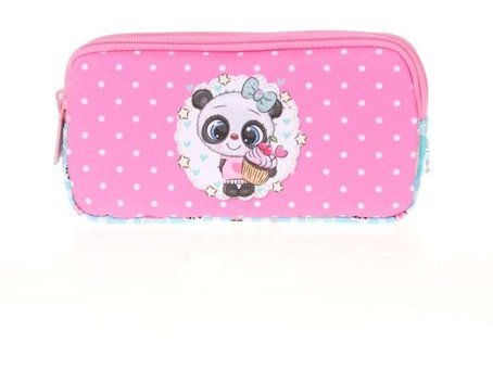 Kaukko L8116 Pembe Bölmeli Çift Gözlü Cüzdan Kalemlik