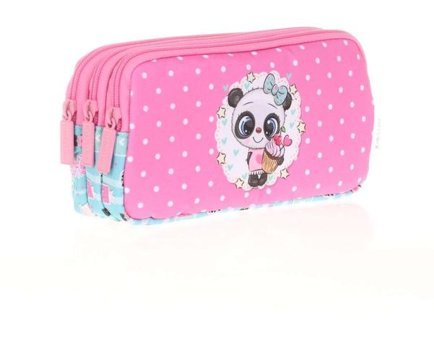 Kaukko L8116 Pembe Bölmeli Çift Gözlü Cüzdan Kalemlik