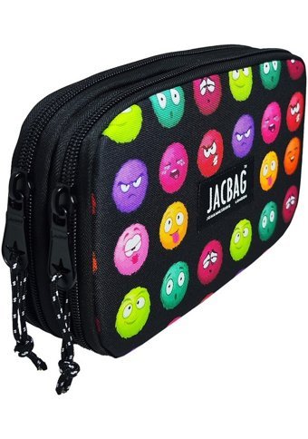 Jacbag Jac-11 Pembe-Turuncu Bölmeli Çift Gözlü Cüzdan Kalemlik