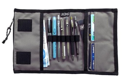 Jacbag Duplex Gri Düz Katlanabilir Cüzdan Kalemlik