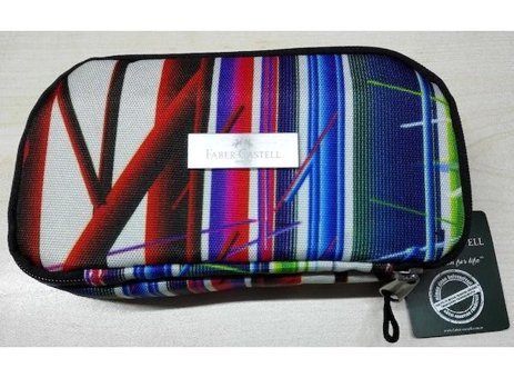 Faber Castell Çok Renkli Bölmeli Çift Gözlü Cüzdan Kalemlik