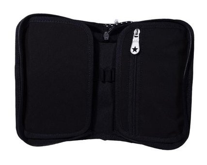 Jacbag Cover Siyah Düz Katlanabilir Cüzdan Kalemlik