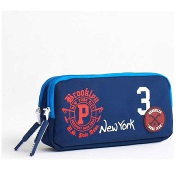 U.S. Polo Assn. Lacivert Bölmeli Çift Gözlü Cüzdan Kalemlik