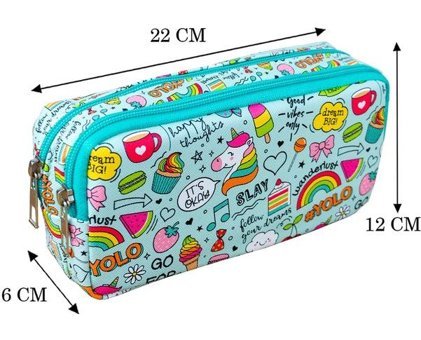 Onesize Yeşil Bölmeli Çift Gözlü Cüzdan Kalemlik