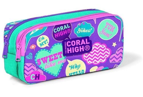 Coral High 22159 Yeşil Bölmeli Çift Gözlü Cüzdan Kalemlik